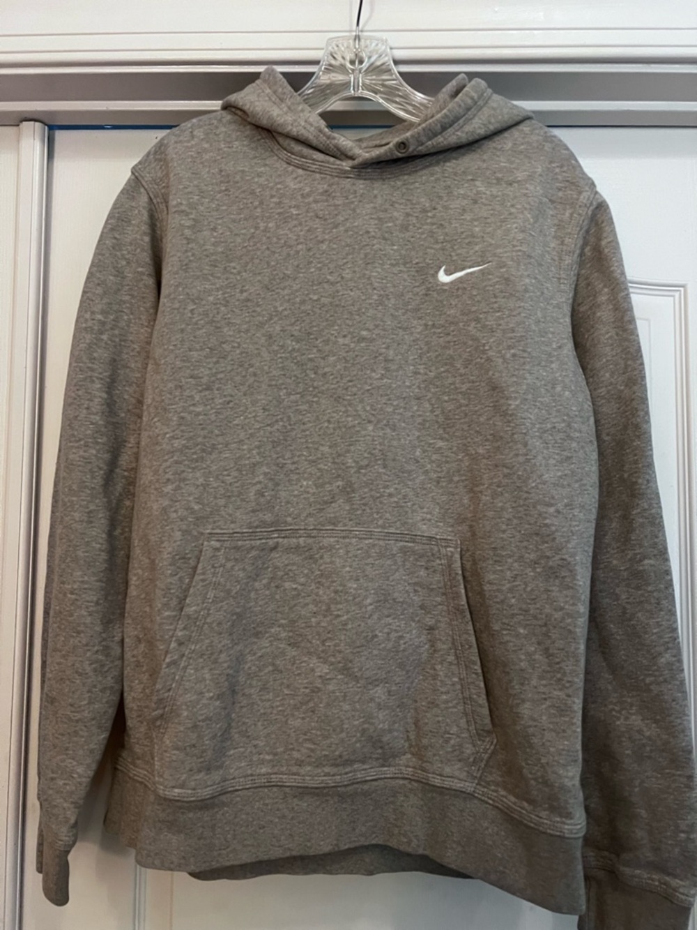 Nike Gray Hooded Pullover with White Swoosh
